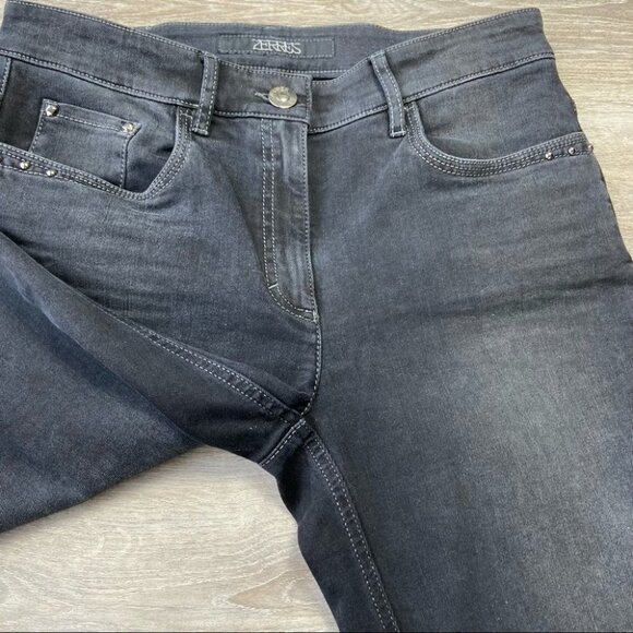 ZERRES Comfort Waistband Beaded Slim Fit Straight Jeans - Picture 5 of 15